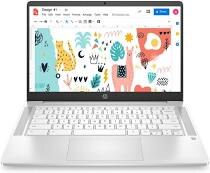 HP Chromebook 14a-na0002TU 14-inch Laptop (Celeron N4020/4GB/64GB SSD/Chrome OS/Integrated Graphics), Ceremic White